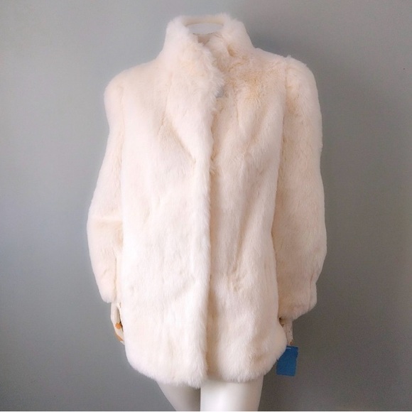 Beau Brem Jackets & Blazers - Vintage 80s White Faux Mink Fur Coat